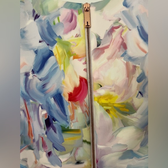 Ted Baker Floral Midi Dress Size 2 - Picture 5 of 6